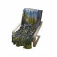thumbnail image 4 of Farmland Soft Flannel Fleece Throw Blanket, Idyllic Scene with Tree Trunk Plank and Snow Mountain Range the Alps Photo, Cozy Plush for Indoor and Outdoor Use, 60" x 80", Green Blue, by Ambesonne, 4 of 6