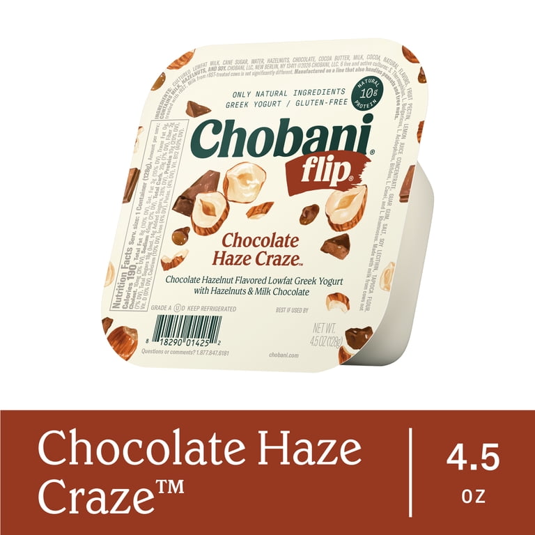 Chobani Flip Low-Fat Greek Yogurt, Chocolate Haze Craze 4.5 oz