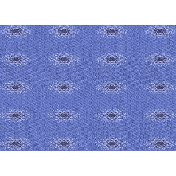 Ahgly Company Indoor Rectangle Patterned Sky Blue Dress Blue Area Rugs, 7' x 9'