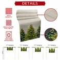 thumbnail image 6 of Christmas Tree Table Runner 13x60in Non-Slip Cotton Linen Table Runners, Green on Retro Beige Linen Dresser Scarves TableRunner for Dinner Kitchen Dining Wedding Party, 6 of 9