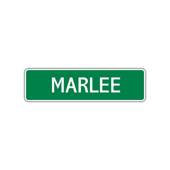 Marlee Girls Children Name Indoor Outdoor Unique Letter Printed Label Wall Plaque Decoration Aluminum Metal Sign 4"x13.5"