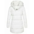 thumbnail image 1 of LUXUR Ladies With Pockets Hooded Coats Slim Fit Outdoor Thickened Jacket White M, 1 of 2