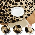 thumbnail image 4 of Brown and Black Leopard Print Round Fitted Tablecloth with Elastic Edge,Dining Table Cover Waterproof,Outdoor Round Tablecloth for Camping,Dining,Indoor and Outdoor, 4 of 7