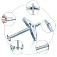 thumbnail image 3 of 48 PCS Toggle Bolt and Wing Nut, Zinc Plated Steel Spring-Wing Toggle Bolt Fasteners, Heavy Duty Drywall Anchors for Hanging Heavy Items on Drywall - 1/8 Inch, 3/16Inch, 1/4Inch, 3 of 6