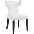 thumbnail image 3 of Modern Contemporary Urban Design Kitchen Room Dining Side Chair ( Set of Two), White, Faux Leather, 3 of 5
