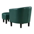 thumbnail image 4 of Convenience Concepts Take a Seat Churchill Accent Chair with Ottoman, Forest Green Faux Leather, 4 of 10