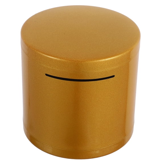 OUNONA Compact Golden Stainless Steel Money Safe Box for Secure Storage