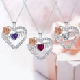 thumbnail image 4 of Valentine Gifts for Mother, Mom Necklaces with Rose, Gemstone Rubellite Necklace Heart Pendant Necklace Mother's Day Birthday Gift for Women Mom Nana, 4 of 4