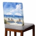 thumbnail image 2 of Watercolor Summer Beach Chair Covers Set of 1 Sun Umbrella Chair Back Covers Stretch Removable Washable Chairs Slipcovers Chair Protector for Dining Room Kitchen Party Decor, 2 of 5