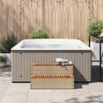 thumbnail image 3 of vidaXL Hot Tub Step Beige 39.4"x19.7"x19.9" Poly Rattan and Solid Acacia, 3 of 9
