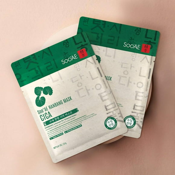 Soo'Ae Hanbang Mask - Cica (Soothing & Calming) 1 Count