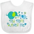 thumbnail image 3 of Inktastic My Mimi Loves Me Cute Elephants Boys or Girls Baby Bib, 3 of 4