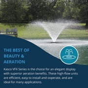 Kasco VFX Series Aerating Pond Fountain - 1/2 Horse Power 120V Single Phase with 50 ft Electric Power Cord | Pond Aerator Pump for Ponds & Lakes | Efficient Pond Aeration Systems