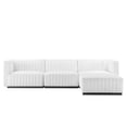 thumbnail image 3 of Modular Sectional Sofa Couch, White Black, Fabric, French Living Lounge Cafe Lobby Hospitality Restaurant, Modern Contemporary HB34025, 3 of 15