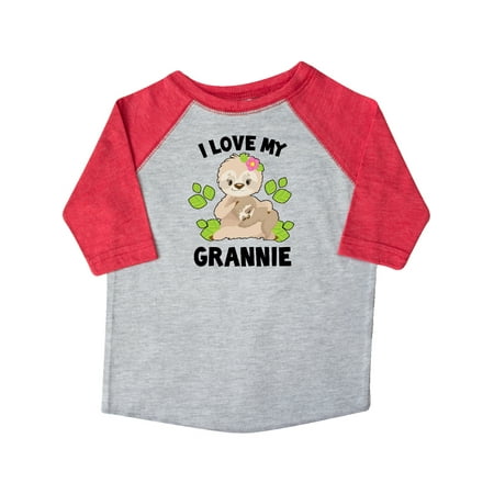 

Inktastic Cute Sloth I Love My Grannie with Green Leaves Gift Toddler Boy or Toddler Girl T-Shirt
