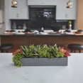 thumbnail image 2 of Rectangular Artificial Succulent Arrangement, Gray Planter, 2 of 5