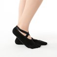 thumbnail image 2 of Cotton Low Cut Five Finger Socks Athletic for Women Yoga Socks with Grips Non-Slip Five Finger Sock for Women Ballet Pilates, 2 of 5