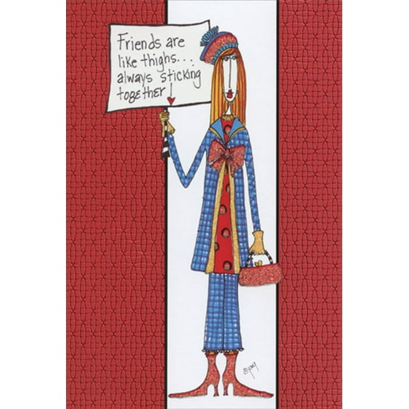 Pictura Friends Are Like Thighs Dolly Mamas Funny / Humorous Feminine Birthday Card for Her / Woman