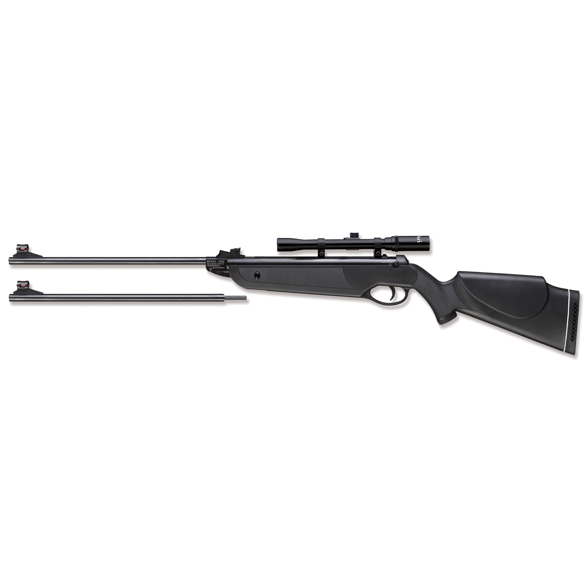 Beeman 1022 Black Cub DC Air Rifle Combo (Dual Caliber .177 or .22), Synthetic Stock, 4 X 32 Scope