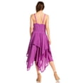 thumbnail image 2 of Sakkas Lady Mary Jacquard Corset Style Bodice Lightweight Handkerchief Hem Dress - Lavender - Plus Size, 2 of 5