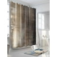 thumbnail image 3 of Abstract Paint Shower Curtain, Retro Brown Gradient Mottled Art Waterproof Shower Curtain Set with 12 Hooks Lightweight Washable Fabric Shower Curtains for Bathroom 36x72 Inches, 3 of 6