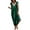 Green, variant on Tqcoqu Women's Satin Long Nightgown Lace V-neck Short Sleeved Sexy Nightgown