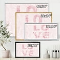 thumbnail image 4 of Designart 'Pink Pastel Love Abstract ' Shabby Chic Framed Canvas Wall Art Print, 4 of 5