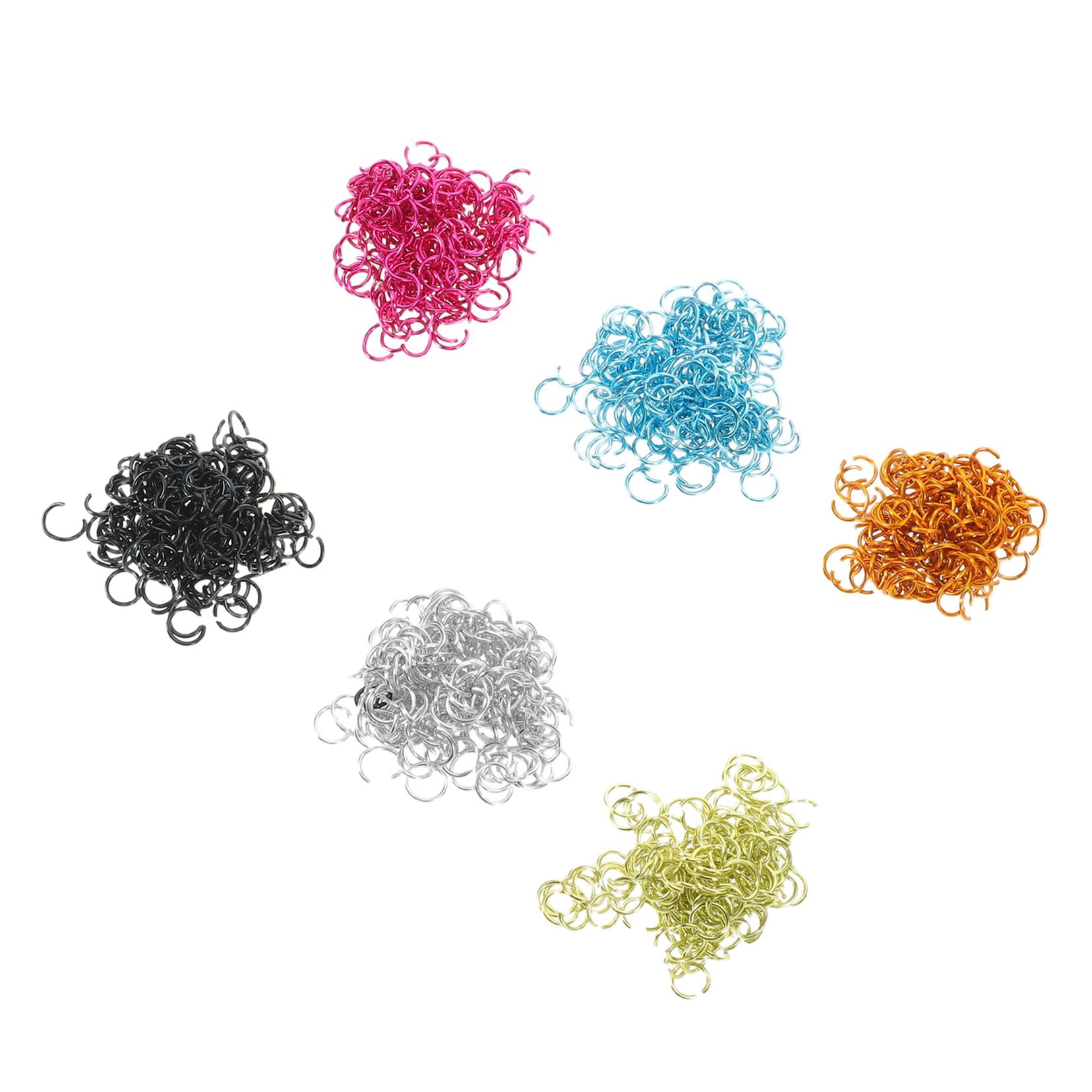 OUNONA Aluminum Open Jump Rings for Jewelry Making Creative Connectors for Earrings and Bracelets