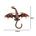 thumbnail image 6 of Xinyolin Vintage Enamel Dragon Shape Brooch Shining Rhinestones Inlaid Flying Dragon Pin Unisex Lapel Badge Clothing Decoration, 6 of 8
