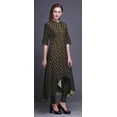 thumbnail image 3 of Bimba Brown Floral Block Indian Kurtis For Women Anarkali Kurti Printed Long Asymmetrical Regular Fit Tunic-XX-Large, 3 of 5