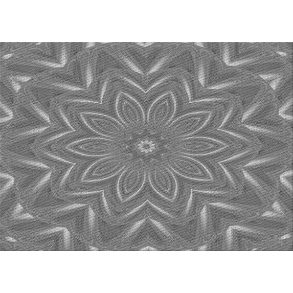 Ahgly Company Indoor Rectangle Patterned Ash Gray Area Rugs, 2' x 4'