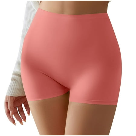 miqiqism Women s Cotton Boxer Soft Briefs Mid Waisted Plus Size Underwear Boyshorts No Roll Breathable Panties Trendy Comfy Panty Red X-Large