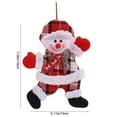 thumbnail image 3 of Anhility 3D Snowman Plush Christmas Tree Ornaments Xmas Decorative Hanging Ornaments Santa Reindeer Snowman Bear for Holiday Party Decor Kids Gifts Indoor Outdoor, 7.08×5.11in, 3 of 6