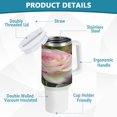 thumbnail image 4 of 40 Oz Car Handle Water Bottle Water Cup Water Bottle Water Jug Coffee Cup Travel Water Bottle A Pink Rose, 4 of 8