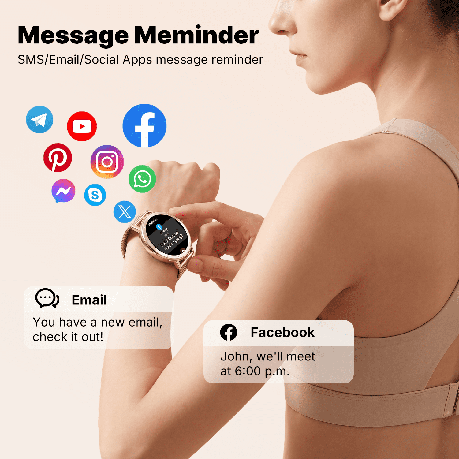 Smart Watch for Women Android/iPhone Devices, IP68 Waterproof Fitness Tracker with Bluetooth Answer/Make Calls, Activity Pedometer/100+ Sports Modes, Perfect Gift