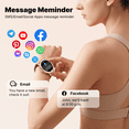 thumbnail image 5 of Smart Watch for Women Android/iPhone Devices, IP68 Waterproof Fitness Tracker with Bluetooth Answer/Make Calls, Activity Pedometer/100+ Sports Modes, Perfect Gift, 5 of 13