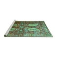 thumbnail image 2 of Ahgly Company Machine Washable Indoor Rectangle Persian Turquoise Blue Traditional Area Rugs, 2' x 4', 2 of 4