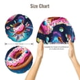 thumbnail image 5 of Rateoe Starry Sky Pine Tree Donut Pattern Silk Satin Hair Bonnet for Sleeping, Adjustable Sleep Cap Turban for Women , Curly Straight Hair Long Large Braid, 5 of 6