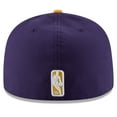 thumbnail image 4 of Men's New Era Purple/Gold Los Angeles Lakers Official Team Color 2Tone 59FIFTY Fitted Hat, 4 of 4