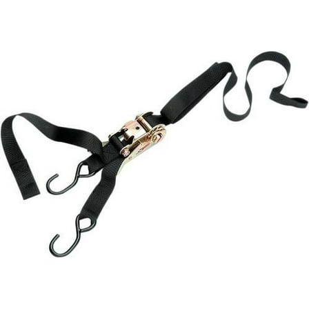 Parts Unlimited Heavy-Duty Ratchet Black Tie Downs w/Built-In Assist (3920-0074)