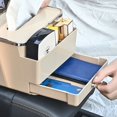 thumbnail image 3 of Caja de pañuelos para reposabrazos de automóvil, portavasos de agua para automóvil, caja de papel multifunción, caja de pañuelos para automóvil con sentido avanzado y simple, 3 of 5