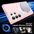 thumbnail image 2 of Magnetic Ring Stand for Samsung Galaxy S26 Ultra 2 In 1 Case, 360° Full Body Protection Built-in Screen Protector Hard Matte Clear Back Shockproof Bumper Cover for Samsung Galaxy S26 Ultra - Pink, 2 of 6