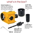 thumbnail image 3 of Door Lock Installation Kit, For Metal or Wood Doors, 2 Adjustable Bushings, Easy Installation with Hole Saw & Anti-Warp Backing Plates (Yellow), 3 of 5