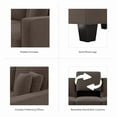 thumbnail image 6 of Bush® Furniture Stockton 131"W Sectional Couch With Double Chaise Lounge, Chocolate Brown, Standard Delivery, 6 of 8