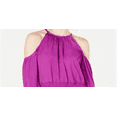 thumbnail image 2 of Thalia Sodi Smocked Cold Shoulder Top Wild Plum XL, 2 of 3