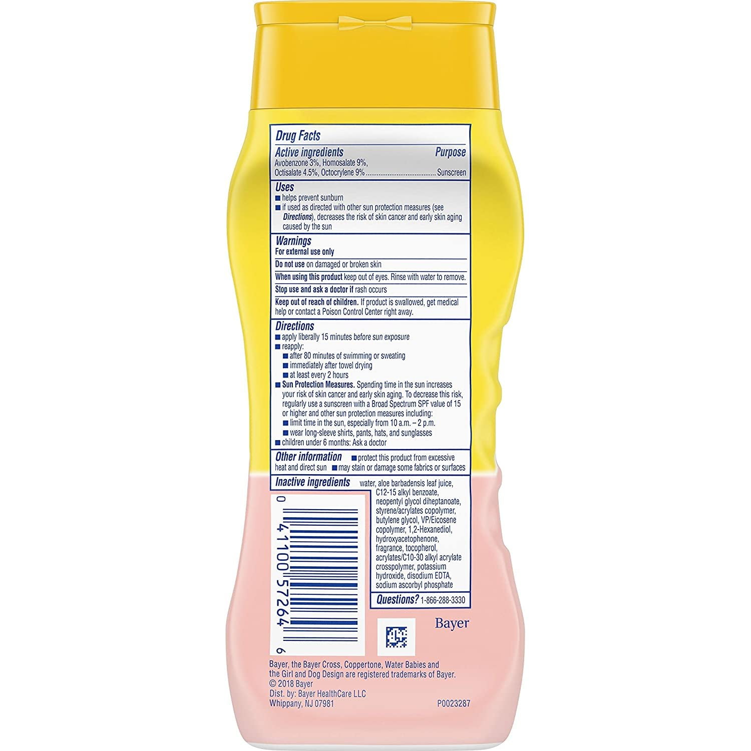Baby Water, Tear Free, Mineral-Based Sunscreen Lotion, Broad Spectrum Lotion, Pure & Simple Formula, Water Resistant, Sweat Resistant, Dermatologist Tested, Pack of 2, 8 Fluid Ounce Per Pack