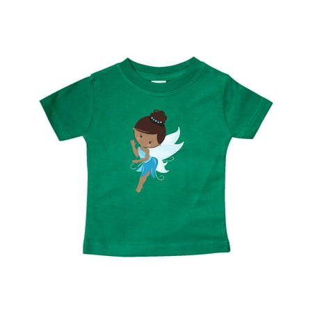 

Inktastic African American Fairy Fairy In Blue Dress Gift Baby Girl T-Shirt