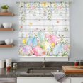 thumbnail image 4 of Easter Eggs Sheer Curtains 84 Inches Long, Spring Daisy Eucalyptus Leaves Gray Wooden Light Filering Curtains, Breathable Simi Curtain Privacy Drapes for Living Room Bedroom Window Treatment, 4 of 9