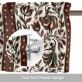 thumbnail image 6 of Flowers Dance Valance Curtain for Windows Abstract Red Green Dots Floral Leaf Dances Beige Rod Pocket Curtain Valances Short Window Treatments for Kitchen Bathroom Laundry Basement 42 x 12 Inch, 6 of 9