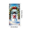 thumbnail image 2 of Darzheoy Christmas Door Cover Flag Snowman Scene Background Decorative for Doorway Wall Home Holiday Party Indoor Outdoor Decor, 2 of 6